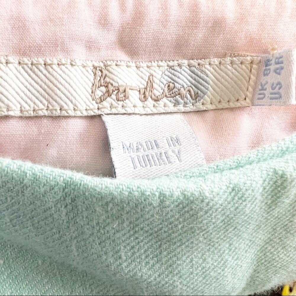 Boden Linen Teal Long Wide Leg Pants SZ 4R - Picture 7 of 8